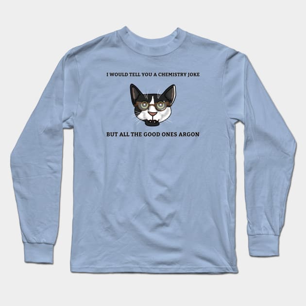 Science Cat - Argon Long Sleeve T-Shirt by Aeriskate